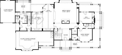 craftsman plan   bedrooms split garages vaulted playroom plan