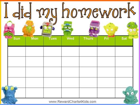homework reward chart abcs  learning pinterest charts