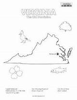 Virginia Coloring Kids Pages State States Activities Worksheet Choose Board Facts Studies United Squared Teaching sketch template