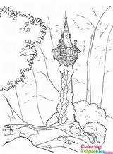Coloring Tangled Pages Rapunzel Disney Princess Kunjungi Print Tower sketch template
