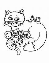 Coloring Cat Pages Fat Cats Animals Mother Baby Clipart Ausmalbilder Katze Kids Animal Babies Cute Printable Print Families Kittens Malvorlagen sketch template