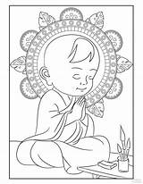 Buddhist sketch template