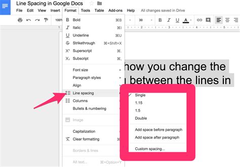 change  spacing  google docs  rabbit pad