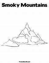 Coloring Mountains Smoky Mountain Pages Designlooter Colouring Scenery 47kb sketch template