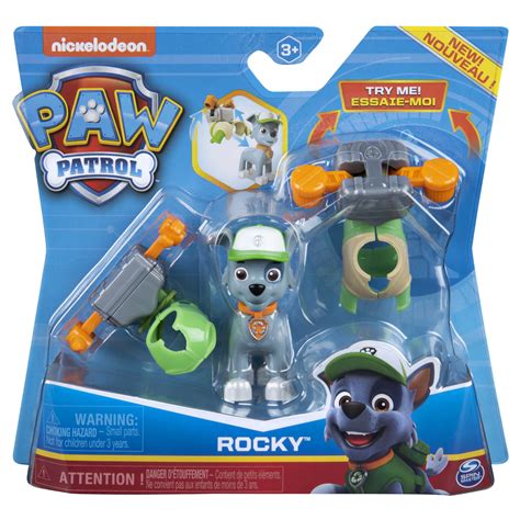 paw patrol action pack rocky figure   clip  uniforms styles  vary walmartcom