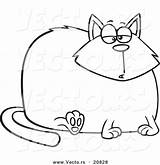Fat Cat Coloring Outline Pages Cartoon Clipart Cute Really Cats Baby Vector Chubby Printable Getcolorings Color Pag Getdrawings Clipground Ron sketch template