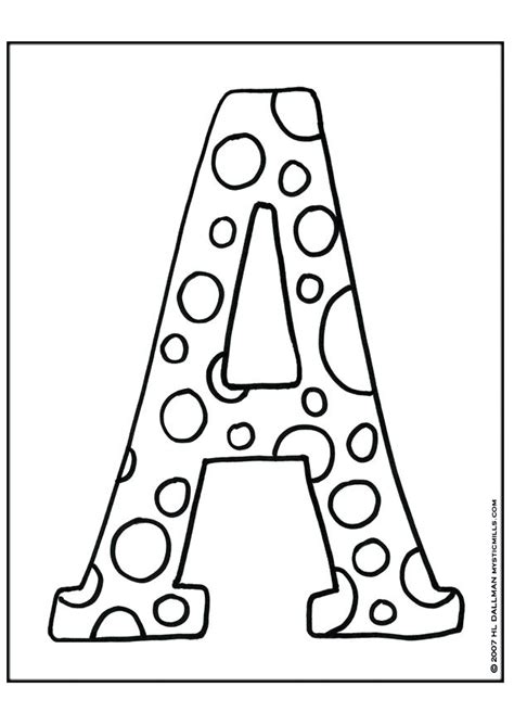 alphabet letters coloring pages printable  getdrawings