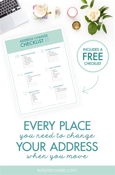 ultimate change  address checklist printable