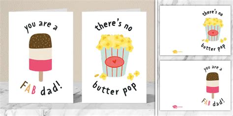 Food Pun Cards For Fathers Day Twinkl Party