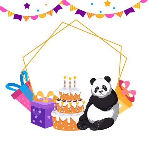 Panda Birthday Clipart Hd Png Cartoon Panda Birthday Border Cartoon