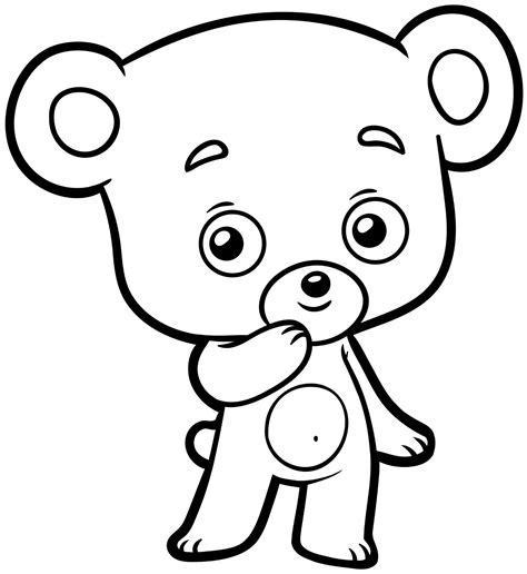 printable cute bear coloring page   bear coloring bear