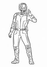 Formiga Homem America Coloriage Pintar Avengers Wasp Capitaine sketch template