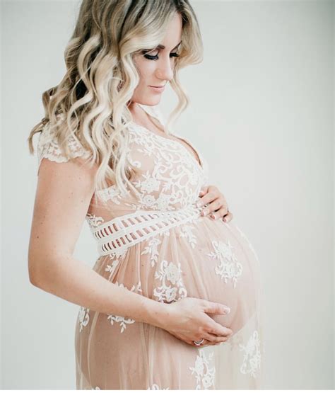 maternity photoshoot atmylifewithtriplets lace maternity dress