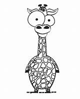 Coloring Crazy Pages Giraffe Printable Popular sketch template