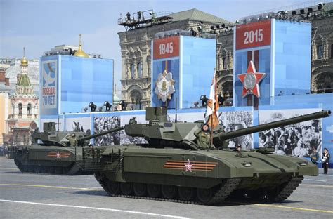 russias  armata tank   showcased  arms expo