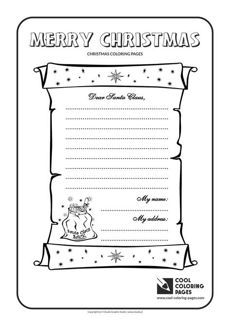 printable letter  santa coloring page
