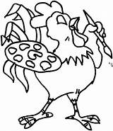 Coq Colorat Hahn Rooster Kury Animale Cocosi Planse Imagini Cocos Kolorowanki P13 Coloriages Koguty Kurczaczki Enfant Gaina Gallo Kolorowanka Fise sketch template