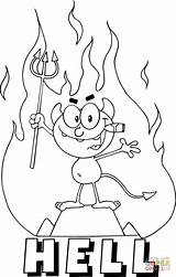 Hell Coloring Pages Getdrawings sketch template