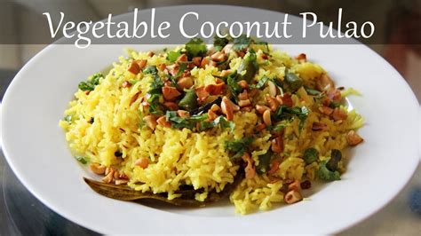 vegetarian coconut rice recipe quick easy indian lunch dinner