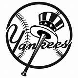 Coloring Yankee Yankees York Logo Pages Logos Mlb Baseball Library Clipart Uniforms Stencil Silhouette Piratevinyldecals sketch template