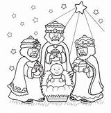 Jesus Wise Nativity sketch template