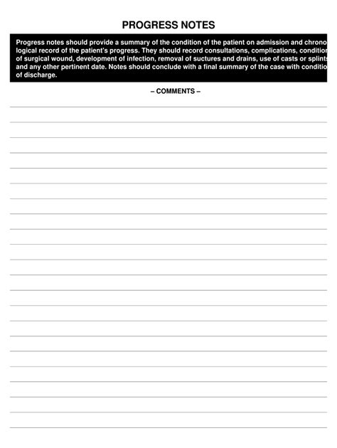 medical progress note template  fill  printable fillable
