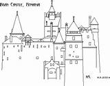Bran Castle Castelul Colorat Dracula Desenat Coloring Panou Alege Transylvania Romania sketch template
