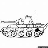 Tank Panzer sketch template
