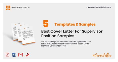 cover letter  supervisor position samples