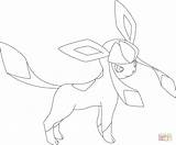 Glaceon Coloring Pages Pokemon Printable Kids Supercoloring Cute Eevee Sheets Evolutions Template Iv Generation Select Category Categories sketch template