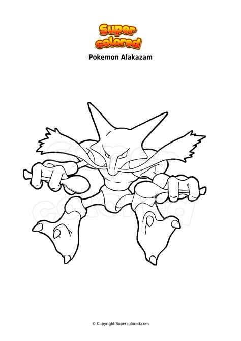 pokemon alakazam coloring pages