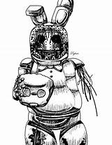 Bonnie Withered Fnaf sketch template