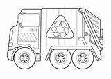 Truck Pages Kids Color Dump Coloring Recycling Recycle Fascinating Activity Via sketch template