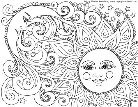 sun  moon coloring pages getcoloringpagescom