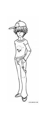 Emo Coloring Pages Guy Printable sketch template