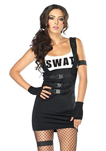 Leg Avenue Women S Sexy 4 Pc Sultry Swat Team Officer Halloween Costume