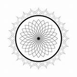 Mandala Coloring Pages Kaleidoscope Printable Domain Public Simple Adults Spiral Kids Colouring Color Sheets Lotus Flowers Easy Flower Print Abstract sketch template