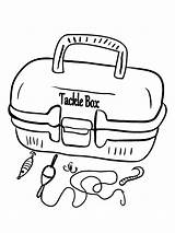 Fishing Tackle Box Coloring Lake Fun Beginners Tips Gear sketch template