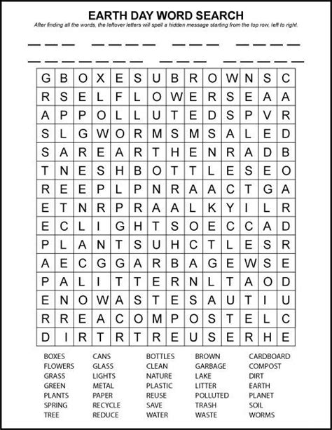 earth day word search puzzle earth day worksheets earth day earth