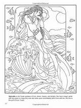Goddess Goddesses Dover Afrodita Aphrodite Mythologie Dovers Marty Drachen Publications Selina sketch template