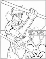 Coloring Nightwing Pages Kids Printable Bestcoloringpagesforkids Sheets sketch template