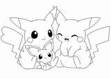 Pokemon Pichu sketch template
