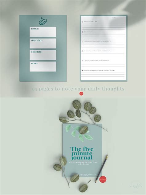 minute journal printable file journal journal printables