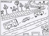 Hitam Raya Pemandangan Diwarnai Mewarnai Kendaraan Dicontoh Alam Berwarna Spesial sketch template