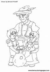 Coloring Hansel Gretel Story Handout Below Please Print Click sketch template