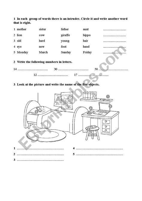 vocabulary test esl worksheet  mitty