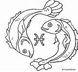 Pisces Coloring Sign Colorear Pages Zodiac Coloringcrew Zodic Gif Book Signs Search sketch template
