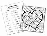 Exponents Coloring Worksheet Activity Heart Answers Exponent Laws Rules Algebra Things Valentine Activities Expressions Practice Math Credit Larger Teacherspayteachers Choose sketch template