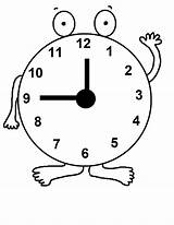 Clock Coloring Pages Printable Kids sketch template