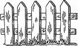 Fence Picket Drawing Clipart Country Clip Getdrawings Drawings sketch template